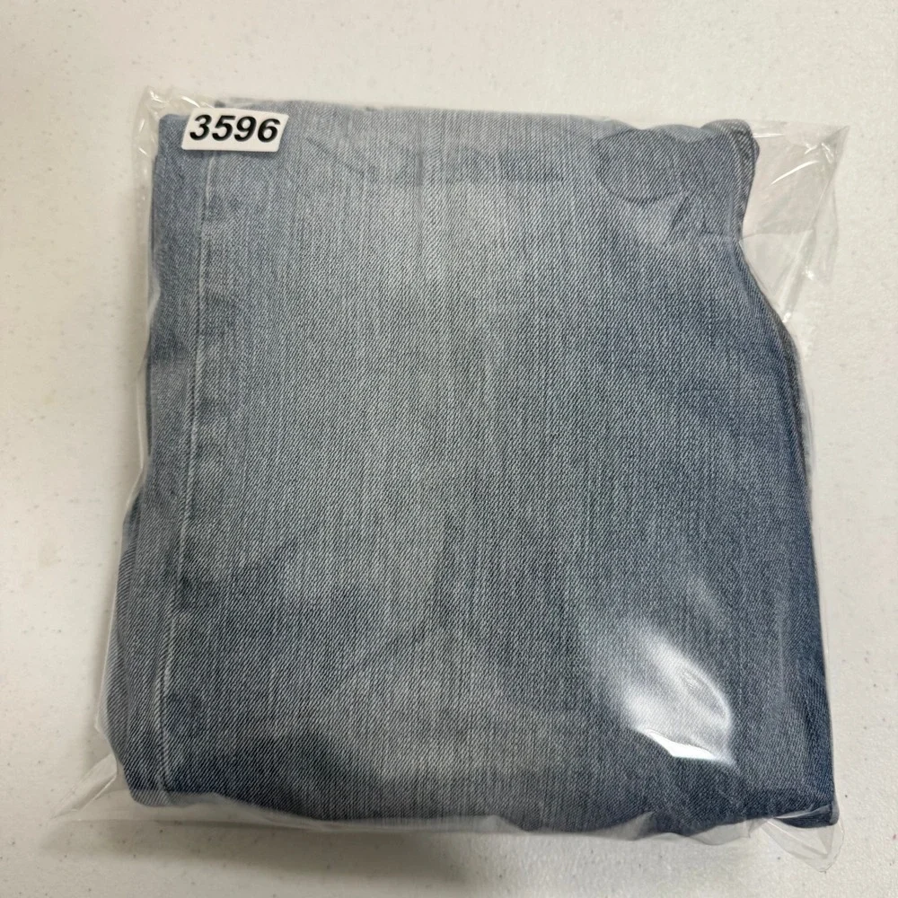 Levis 505 Regular‎ Fit Straight Leg Light Wash Blue Jeans W33 L32 Distressed